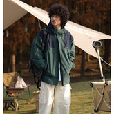 Unisex Jacket Hooded Jacket Coat Loose Jacket